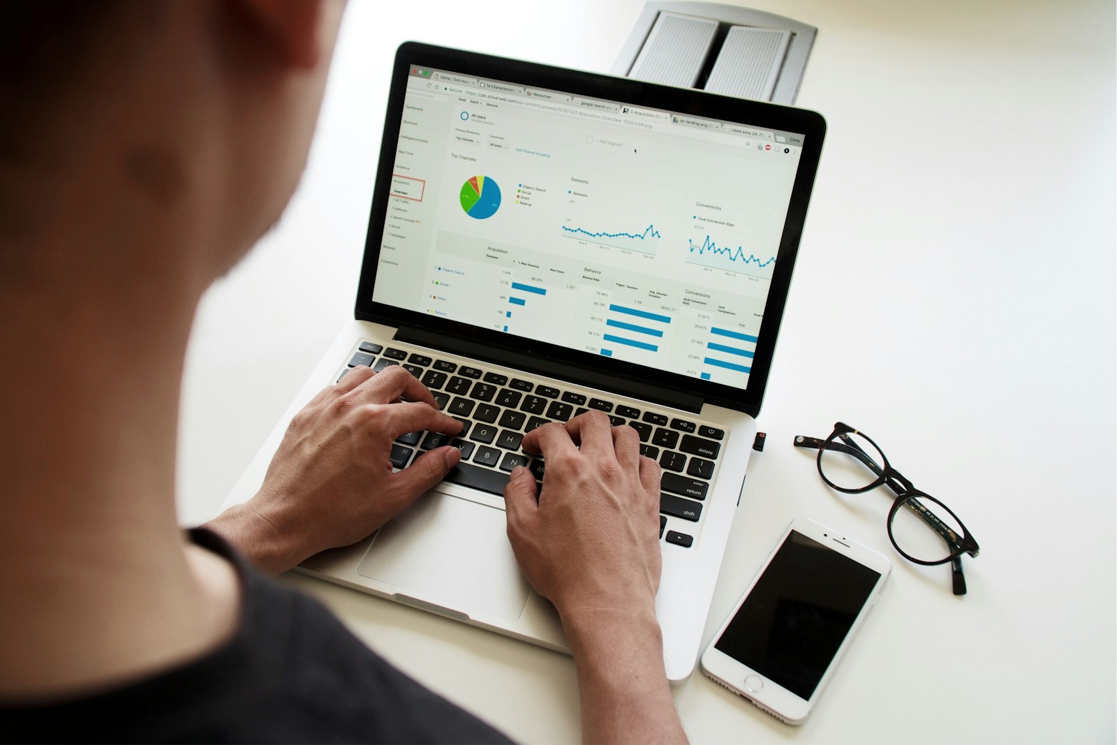 Small business owner reviewing a marketing budget plan